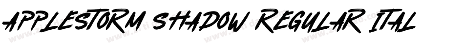 AppleStorm Shadow Regular Italic字体转换